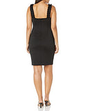 Women's Sleeveless Sheath with Ruffle Straps Dress