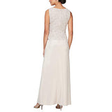 Women's Long Mock Jacket Dress With Satin Skirt-closeout | Women's Evening Gowns