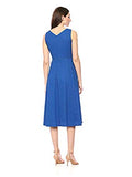 Women's Sleeveless Cotton Eyelet V-Neck Midi Dress | Original Brand | Women's Midi Dresses