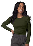 Olive Scrubs for Ladies - Long Sleeve Comfort Underscrub Tee - SIVVAN Womens Fall Fashion | Women's Tops and Blouses