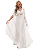 Ever-Pretty Women's Illusion Long Appliques Chiffon Wedding Dresses 90330