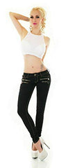 Women's Skinny Low Waist Jeans Slim Stretch Denim Pants Sizes UK 4-12