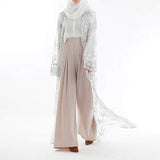 Women Dress Ladies Muslim Lace Sequin Cardigan Maxi Dress Kimono Open Abaya Robe Kaftan Dubai | Original Brand | Women's Work Dresses