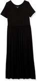 Women's Short-Sleeve Waisted Maxi Dress