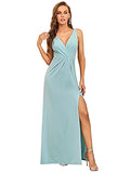 Ever-Pretty Women's Sleeveless V Neck Empire Waist Side Split Glitter Long Evening Dresses 07505