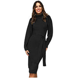 Women Dresses Promotion Sale Ladies Hight Neck Long Sleeve Sweatshirt Pullover Dress Shirts Top Blouse Plus Size Dress Party Dress for Weddings Guest Vintage Dress UK Size | Original Brand | Women's Work Dresses