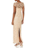 Women's Metallic Embroidery Gown | Women's Evening Gowns