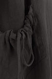 Womens Italian Lagenlook Plain Sleeveless One Side Pocket Linen Tulip Long Midi Dress One Size