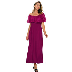 Undersummers Lace Maxi Dress,  Off The Shoulder Dresses For Women For Casual & Formal Wear,  Bridesmaid Maxi Dress