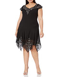 Women's Flutter Sleeve Hanky Hem Short Cocktail Beaded Dress Special Occasion | Original Brand | Women's Cocktail Dresses