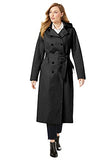 Jessica London Women's Plus Size Double Breasted Long Trench Coat Raincoat | Women's Coat & Jacket