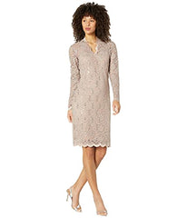 Women's Long-sleeve Lace Sequin Dress