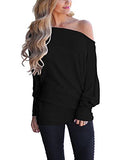 Women's Off Shoulder Tops Casual Loose Shirt Batwing Sleeve Tunics Blouse | Women's Tops and Blouses