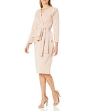 Women's Jada Structured Peplum Detail Long Sleeve Midi Work Dress Formal | Women's Work Dresses