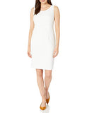 Women's Stretch Crepe Sleeveless Sheeth Neck Dress