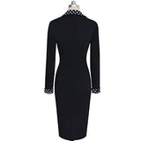 Women's Casual Long Sleeve Midi Pencil Dress | Women's Work Dresses