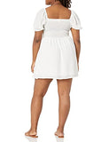 Women's Puff Short Sleeve Square Neck Mini Dress