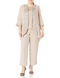 Women's Embroidered Trim Long Jacket Pant Set Mother of The Bride Dress | Women's Work Dresses