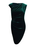 Women's Stretch-Velvet Sheath Dress