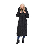 Steve Madden Women's Long Chevron Maxi Puffer Coat | Women's Casual Dresses