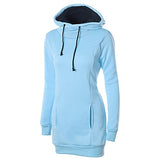 Ladies Long-Sleeved Pocket Pullover Hoodie Dress Sweatshirt Solid Tops for Special Occasions UK Size S-5XL | Original Brand | Women's Cardigan