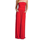 Women's Dress Sweet & Cute Dress Ladies Neck Sleeveless Maxi Dresses Casual Long Dresse with Pocket Long Dress Fancy Cocktail Dress Party Dress Maxi A-line Dress