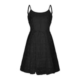 Ladies Dress Casual Solid Sleeveless Sling Round Neck Bandage Short Dress UK Size Evening Gowns Work Maxi Dress | Women's Work Dresses