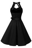 Topdress Women'sVintage Polka Audrey Dress 1950s Halter Retro Cocktail Dress