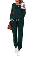 Dofaoo Womens Two Piece Sweatsuits Drawstring Sweatpants with Pockets Loungewear