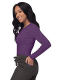 Heather Eggplant Scrubs for Ladies - Long Sleeve Comfort Underscrub Tee - SIVVAN Womens Fall Fashion | Women's Tops and Blouses