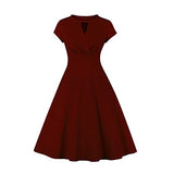 OBEEII Women 50s Vintage Sleeveless Sweetheart-Neck A-Line Swing Polka Dots Party Evening Cocktail Dress