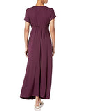 Women's Solid Surplice Maxi Dress