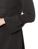 Women's Stretch Twill Gathered Sleeve Crew Neck Dress | Women's Work Dresses