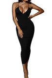 Women's Sexy Neon Asymmetrical Spaghetti Strap Dress Deep V-Neck Sleeveless Bodycon Midi Club Dress