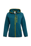 Colour Blocked Soft Knit Hoodie Washed Teal | Original Brand