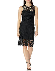 Floral Embroidered Lace Women's Sheath Dress