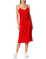 The Drop Women's Ana Silky V-Neck Midi Slip Dress