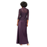 Women's Two Piece Dress with Lace Jacket (Petite and Regular Sizes)