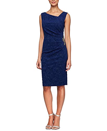 Women's Short Jacquard Knit Dress (Regular and Petite)