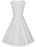 Women's 1950s Retro Vintage Cap Sleeve Party Swing Dress | Women's Work Dresses