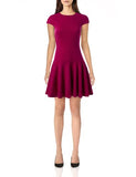 Women's Textured Knit Fit And Flare Dress