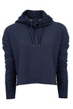 Women's Blue Cropped Gym Workout Sweatshirt Hoodie | Original Brand