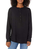 Black Women's Long-Sleeve Woven Blouse - AE Store | Women's Tops and Blouses