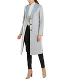 T Tahari Women's Jenna Two Tone Double Face Wool Coat with Button Closure | Women's Coat & Jacket