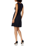 Women's Sleeveless Wide Scoop Neck Fit and Flare Dress | Women's Work Dresses