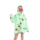 Wearable Sweatshirt Hoodie UK Comfy Fluffy Avocado Hoodies for Women Men Adults Kids,  Oversized Double Fleece Plush Hoodie with Big Pocket for Birthday Gifts