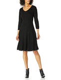 NINE WEST Women's V-Neck Fit & Flare Cable Knit Dress | Women's Casual Dresses