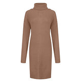 Women's Dress Sweet & Cute Dress Ladies Pullover Long Sleeve Autumn Solid Casual Turn Down Collar Sweatshirt Dress Fancy Cocktail Dress Party Dress Maxi A-line Dress