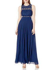 Women's Bandeau Lace And Chiffon Gown