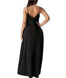 Womens Casual Sleeveless Plus Size Loose Plain Long Maxi Dress with Pockets | Original Brand